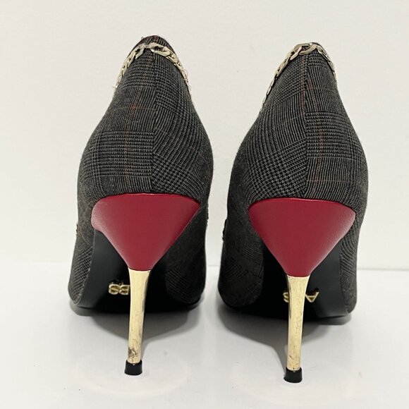 ABS Allen Schwartz Womens Bianka Houndstooth Stiletto Pumps 8 Statement Runway - Picture 5 of 12
